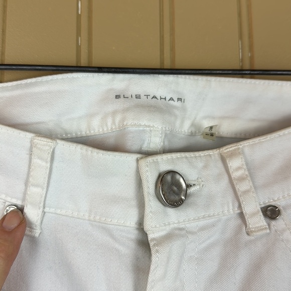 Elie Tahari Mona White Embellished Skinny Jeans Size 25 - Picture 3 of 6
